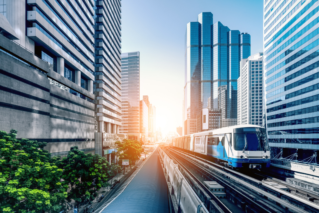 BTS sky train in Bangkok