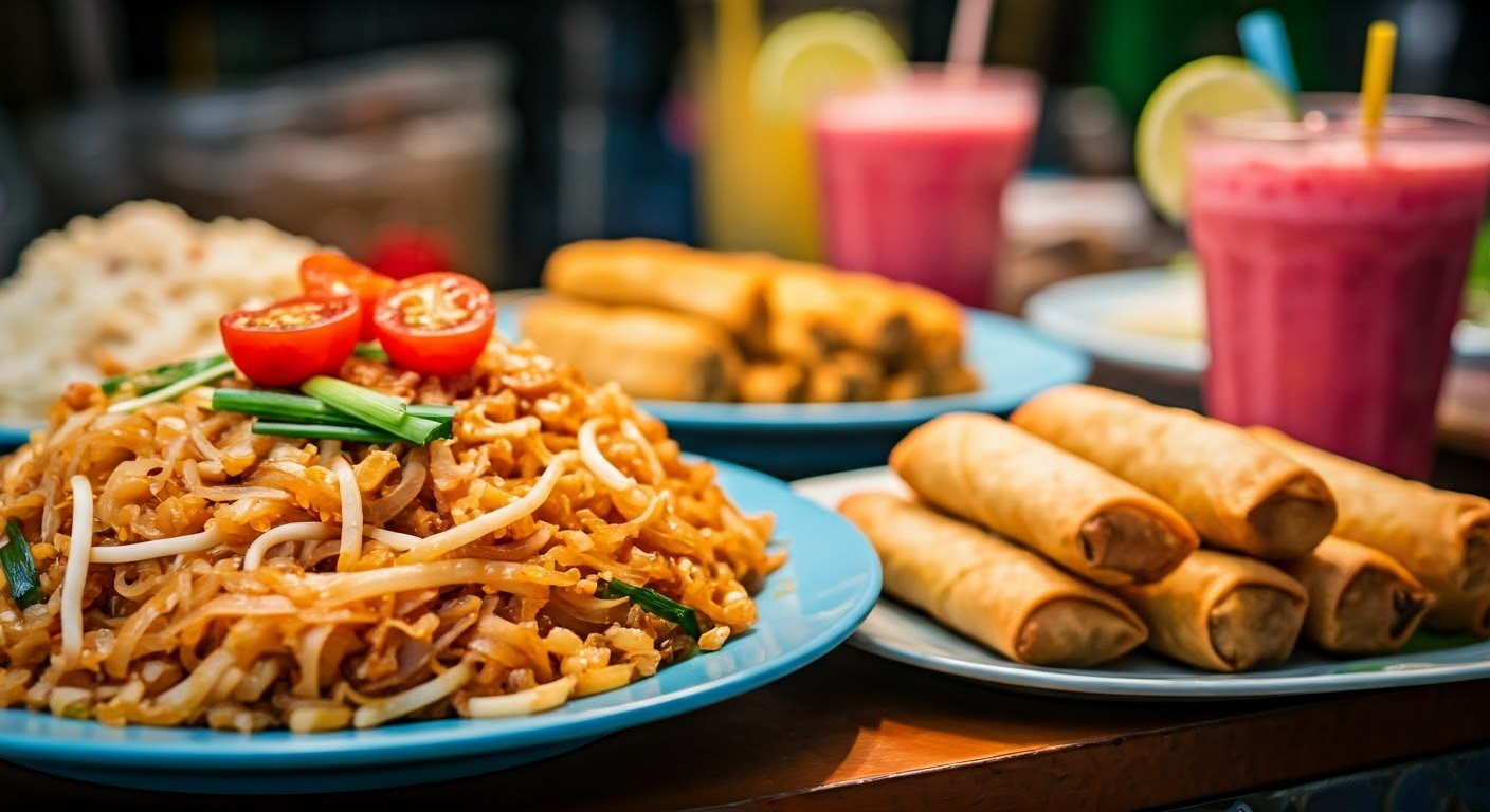 Delicious street food on Khao San Road.