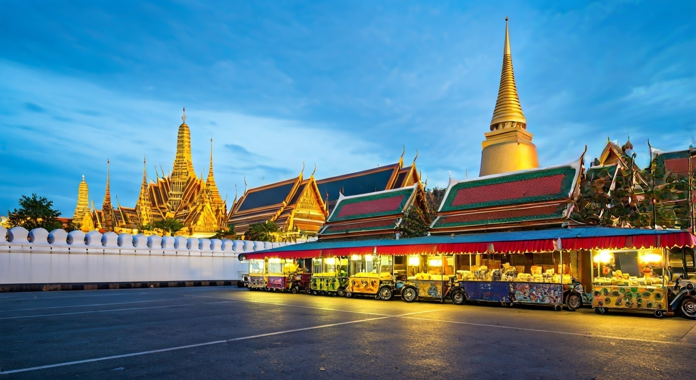 Vibrant Bangkok city scene, places to visit in bangkok 